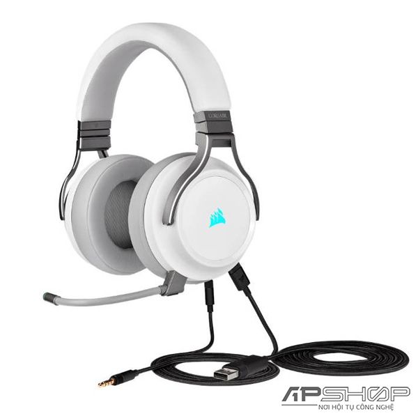 Tai Nghe Corsair Virtuoso RGB Wireless White