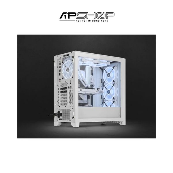 Case Corsair ICUE 4000D Airflow RGB QL Edition True White | Chính hãng