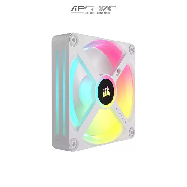 Fan Corsair iCUE LINK QX120 White |Magnetic Dome RGB Fan | 3 Fan | Chính hãng