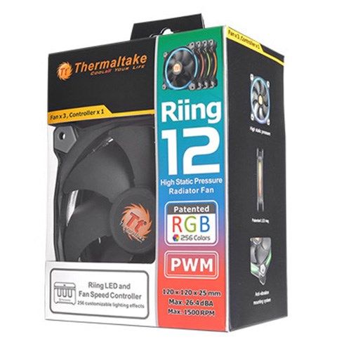 Fan Thermaltake Riing 12 Led RGB - 3 Fan pack