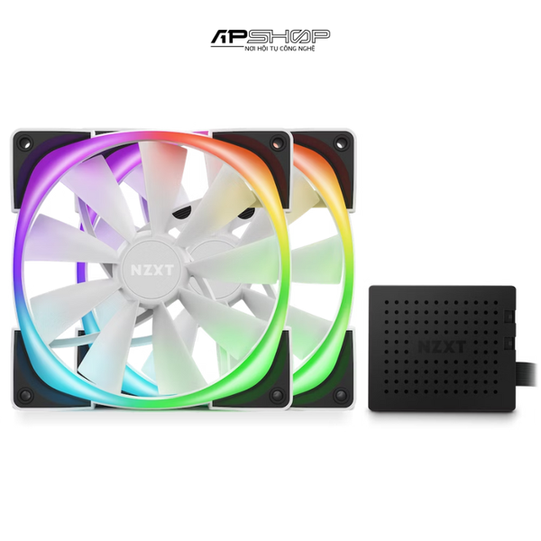 Fan NZXT AER RGB 2 White Twin Starter 2 Fan 140mm | Chính hãng