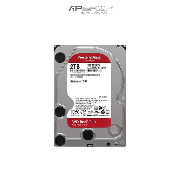 HDD Western Digital Red Plus 2TB 5400RPM WD20EFZX | Chính hãng