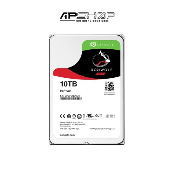 HDD Seagate IronWolf 10TB 7200RPM 256MB | Chính hãng