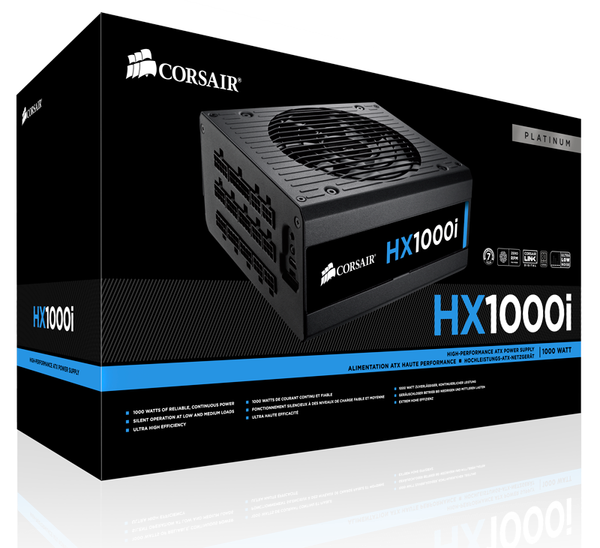 Nguồn Corsair HX1000i - 80 Plus Platinum - Full Modul