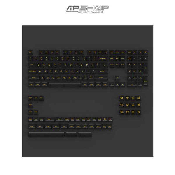 Keycap AKKO Clear Black V2 Printed Characters ASA profile | Chính hãng