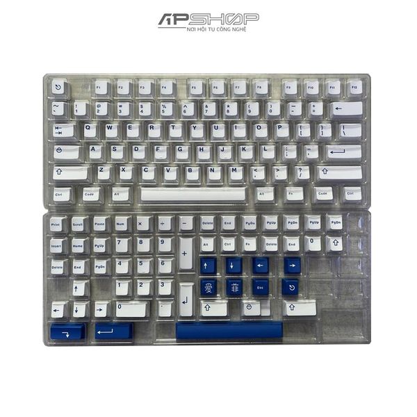 Keycap Classic White Blue ABS Double-Shot Cherry profile