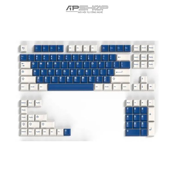 Keycap White On Blue ABS Double-Shot Cherry profile