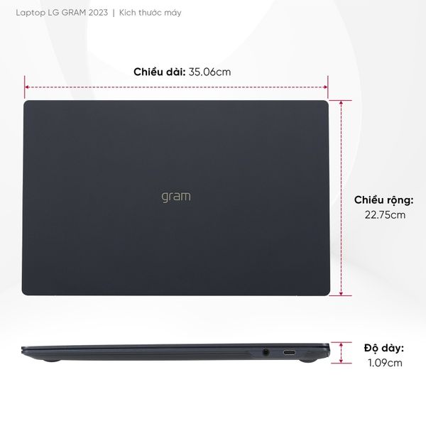 Laptop doanh nhân LG Gram 2023 15Z90RT | i5 | Ram 16GB | SSD 512GB | Win 11 Home Plus | Neptune Blue | Chính hãng