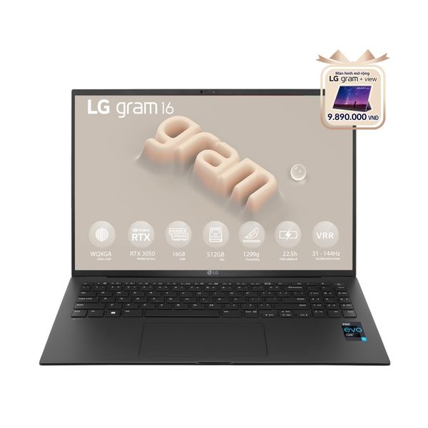 Laptop doanh nhân LG Gram 2023 16Z90RS | i7 | Ram 16GB | SSD 512GB | Win 11 Home Plus | BLack | Chính hãng