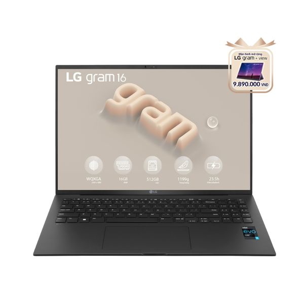 Laptop doanh nhân LG Gram 2023 16ZD90R | i5 | Ram 16GB | SSD 512GB | Non-OS | Black | Chính hãng