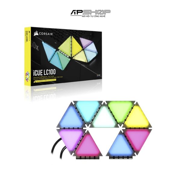 Corsair ICUE LC100 Smart Case Lighting Triangles Expansion Kit 9pcs | Chính hãng