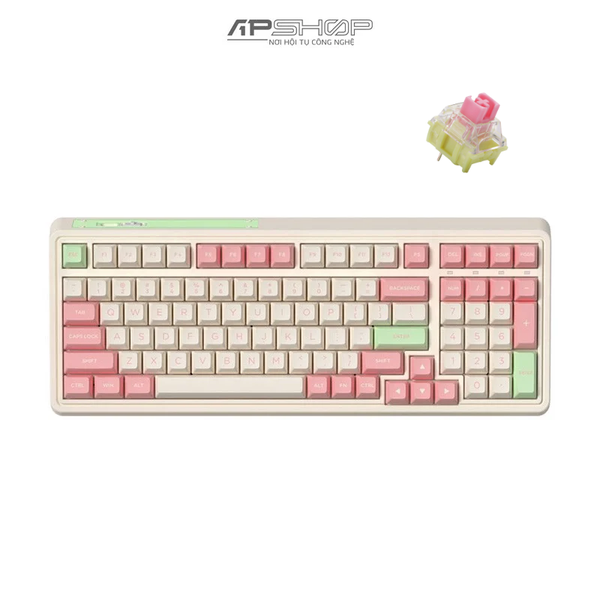 Bàn phím FL Esport CMK99SAM Strawberry Sundae RGB Hotswap 3 Mod | Chính hãng