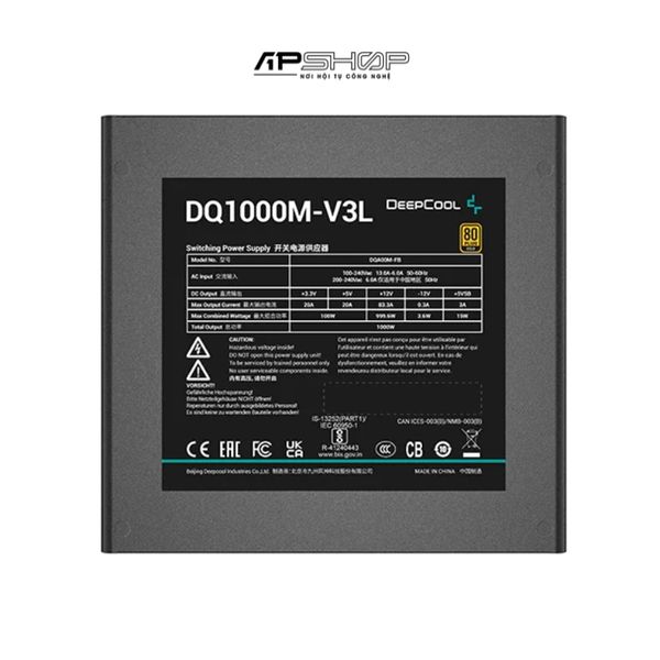 Nguồn DeepCool DQ1000M-V3L 80 Plus Gold 1000W | Chính hãng