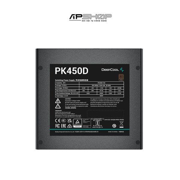 Nguồn DeepCool PK450D 80 Plus Bronze 450W | Chính hãng