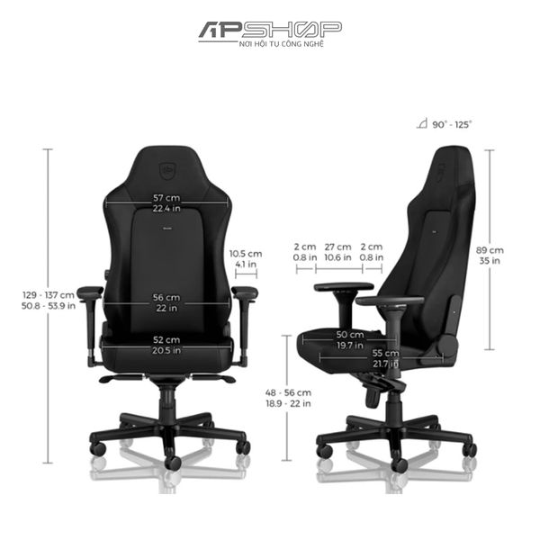 Ghế Noblechairs Hero Black Edition PU Leather Germany | Chính hãng