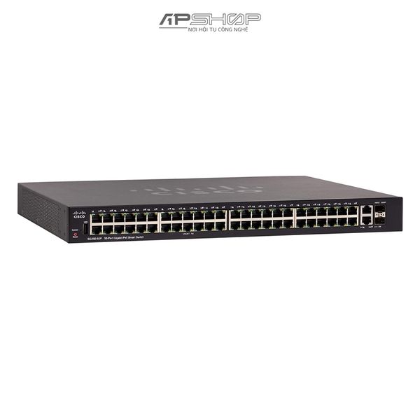 Switch Cisco SG250 48Port Gigabit PoE+ ports with 375W power budget ports + 2 Gigabit copper/SFP combo ports Smart Switch - Hàng chính hãng