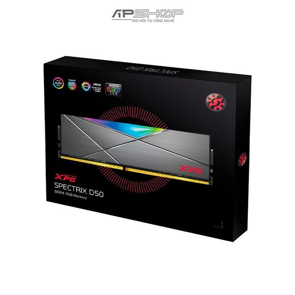 Ram Adata XPG D50 RGB Grey 16GB 2x8GB Bus 3200 | Chính hãng