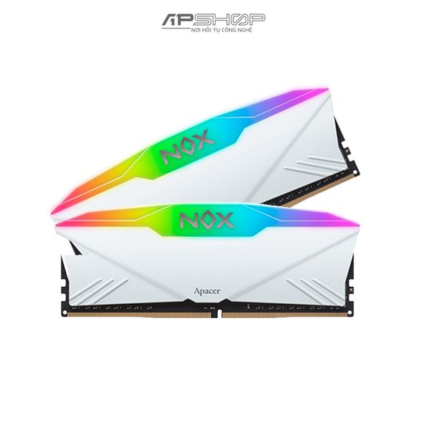 Ram Apacer NOX RGB White 16GB 2x8GB Bus 3600 | Chính hãng