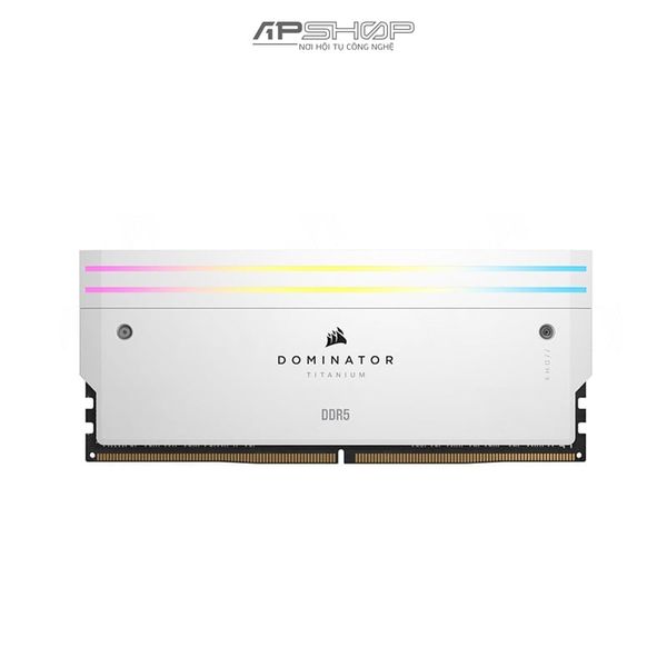 Ram Corsair DDR5 Bus 6600 64GB 2x32GB | DOMINATOR TITANIUM White RGB | 1.4V | Chính hãng