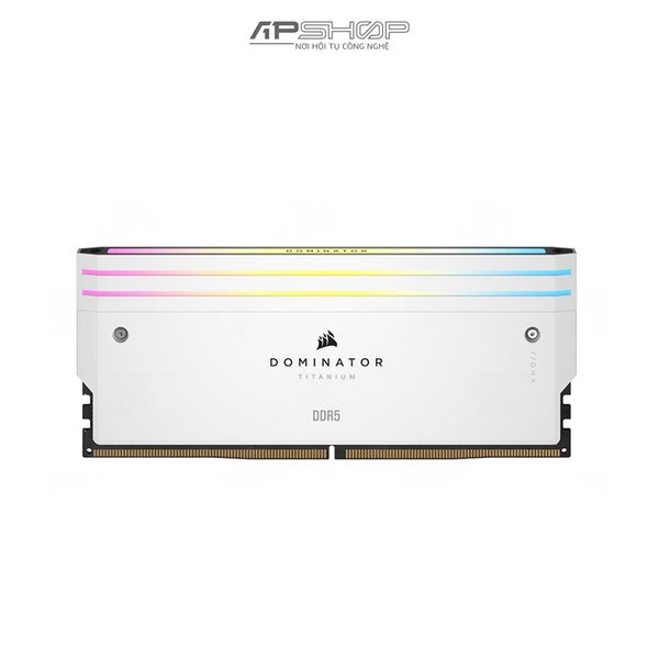 Ram Corsair DDR5 Bus 6600 64GB 2x32GB | DOMINATOR TITANIUM White RGB | 1.4V | Chính hãng