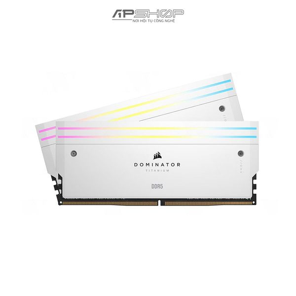 Ram Corsair DDR5 Bus 7000 48GB 2x24GB | DOMINATOR TITANIUM White RGB | 1.4V | Chính hãng