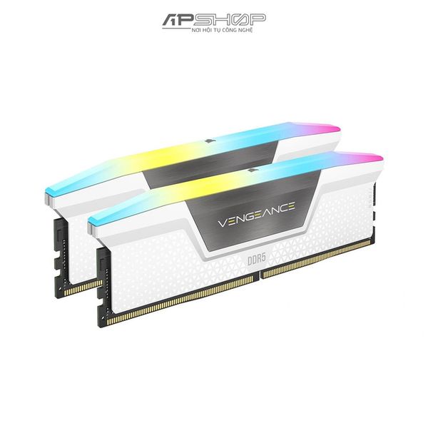 Ram Corsair Vengeance RGB White 32GB (2 x 16GB) Bus 6000 C36 DDR5 | Chính hãng