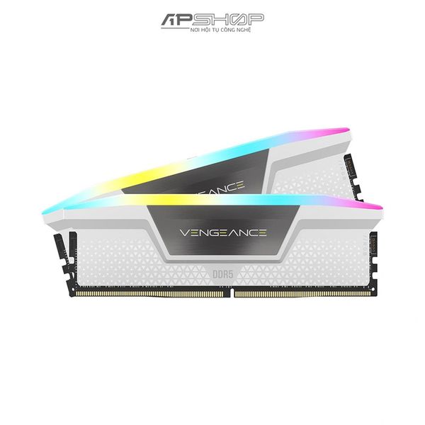 Ram Corsair Vengeance RGB White 32GB (2 x 16GB) Bus 6000 C36 DDR5 | Chính hãng