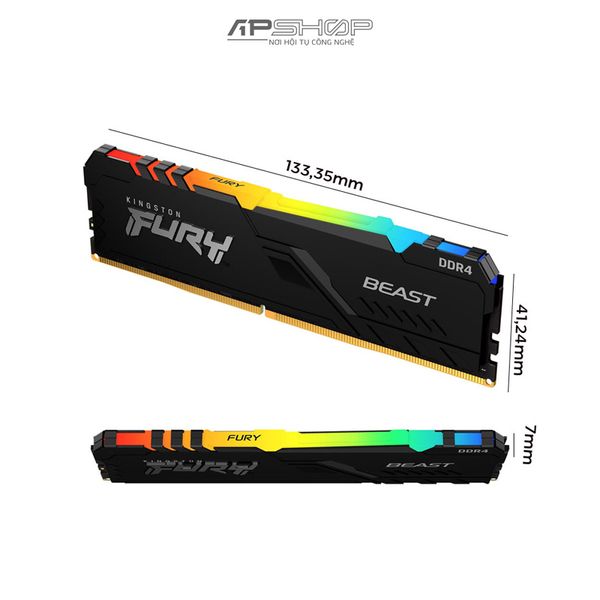 Ram Kingston Fury Beast RGB 16GB 1x16GB Bus 3600 CL18 | Chính hãng