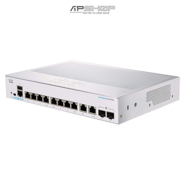 Switch Cisco CBS350 Managed 8Port GE, PoE, Ext PS, 2x1G Combo - Hàng chính hãng