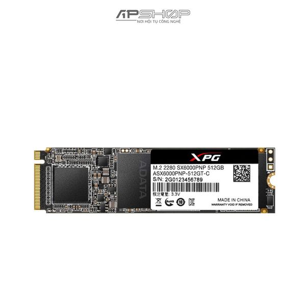 SSD Adata XPG SX6000 512GB M.2 NVMe PCIe Gen 3x4 | Chính hãng