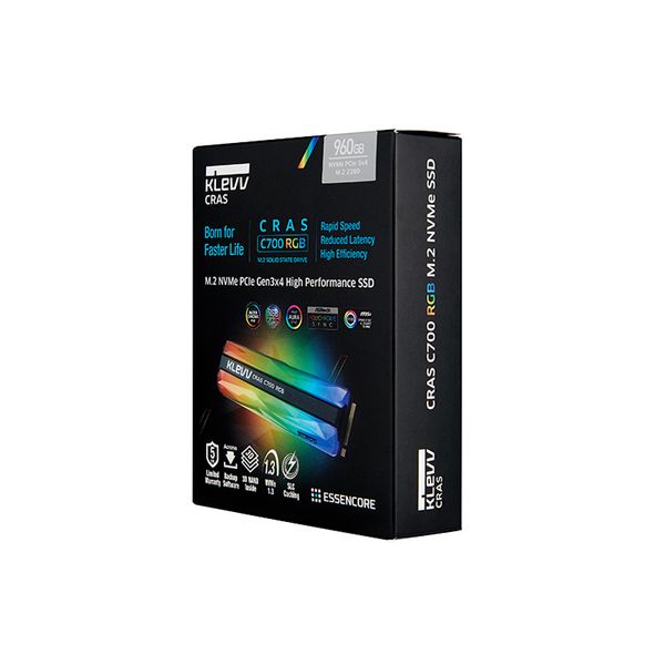 SSD Klevv CRAS C700 RGB 960GB M2 NVME Gen3x4