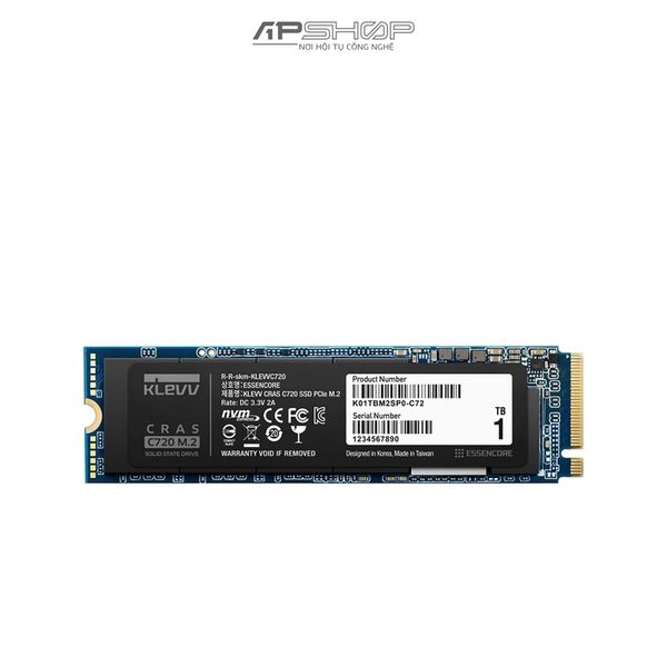 SSD Klevv CRAS C720 1TB M2 NVME Gen3x4 | Chính hãng