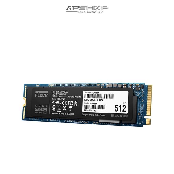 SSD Klevv CRAS C720 512GB M2 NVME Gen3x4 | Chính hãng