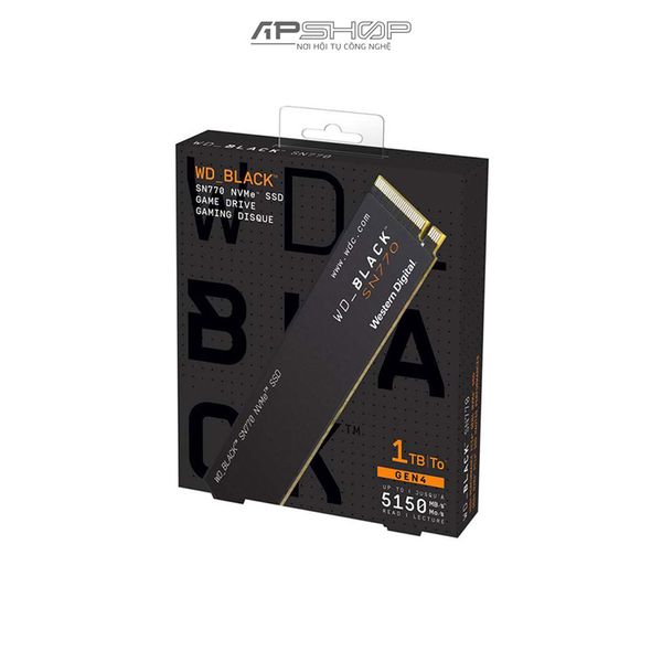 SSD Western Digital WD Black SN770 M.2 NVMe PCIe Gen 4x4 1TB | Chính hãng