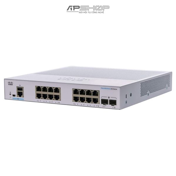 Switch Cisco CBS250 Smart 16Port GE, 2x1G SFP - Hàng chính hãng