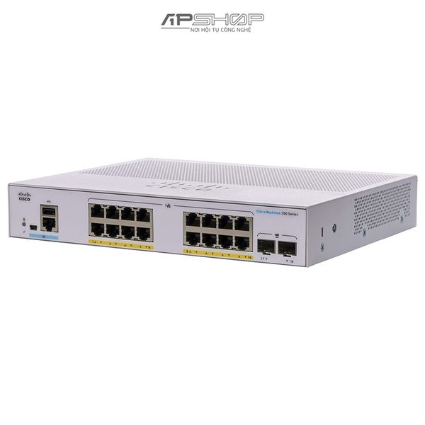 Switch Cisco CBS350 Managed 16Port GE, Full PoE, 2x1G SFP - Hàng chính hãng