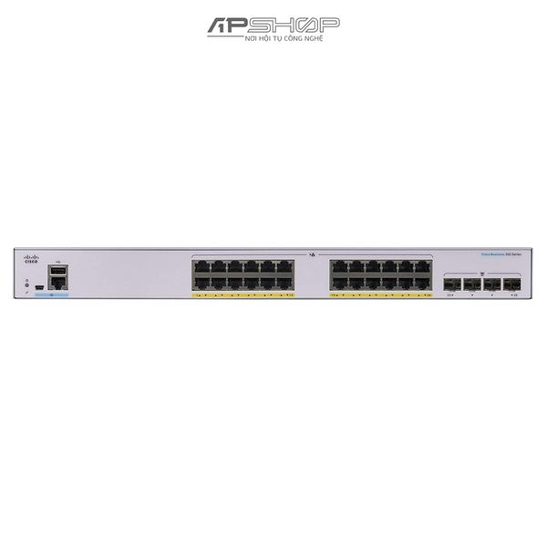 Switch Cisco CBS350 Managed 24Port GE, PoE, 4x1G SFP - Hàng chính hãng