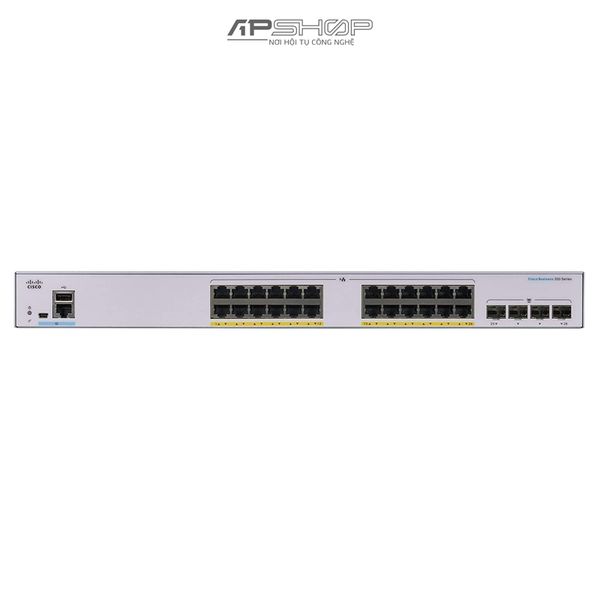 Switch Cisco CBS350 Managed 24Port GE, Full PoE, 4x1G SFP - Hàng chính hãng