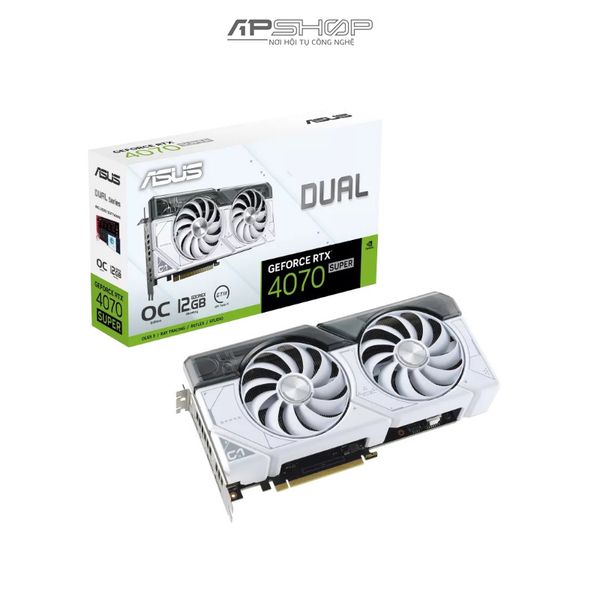 VGA ASUS Dual RTX 4070 SUPER White OC Edition 12GB GDDR6X