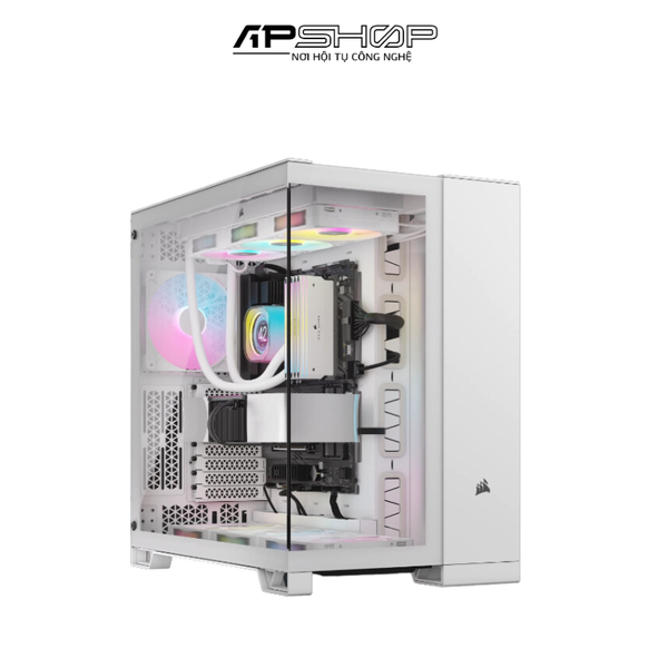 Vỏ máy tính Corsair 6500X Tempered Glass Mid Tower White