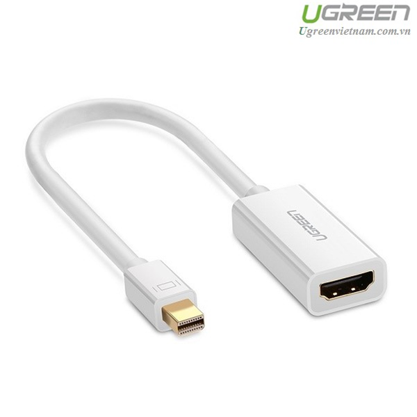 Cáp chuyển đổi Mini Displayport, thunderbolt sang HDMI âm Ugreen 10460 (màu trắng)