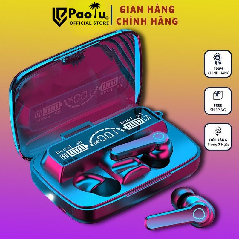 Tai Nghe Bluetooth M10 Pro Nâng Cấp Pin Trâu 3000mah, Nút Cảm Ứng, Màn Hình Led Gaming, Chống Nước Chống Ồn