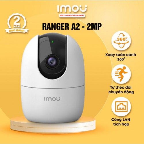 Camera IMOU IPC-A22EP (Wifi 2MP, quay quét, đàm thoại 2 chiều)