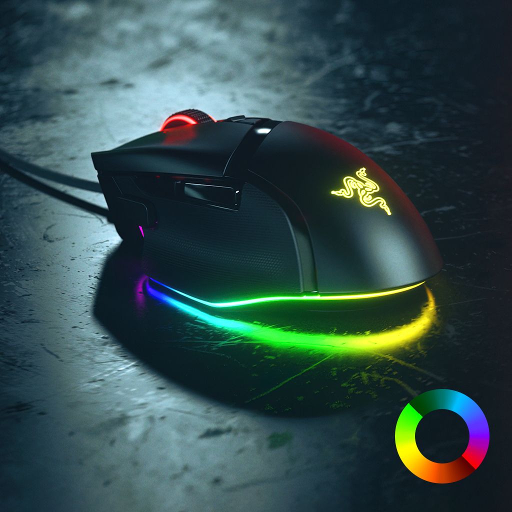Razer Basilisk V3 - Customizable Gaming Mouse with Razer Chroma™ RGB (Chuột máy tính) | Cảm biến quang học
