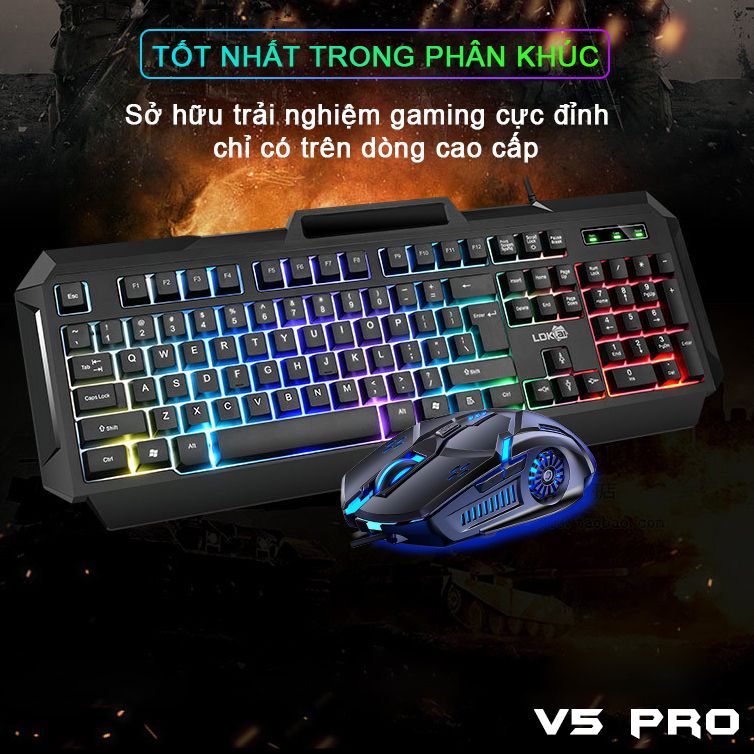 Bàn Phím Máy Tính Gaming RGB SIDOTECH LDK V4 Pro Có Dây / Đèn LED RGB Chống Nước Chơi Game Máy Tính Esport - Chính Hãng