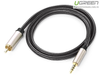 Cáp Audio 3.5mm to RCA Coaxial dài 1m chính hãng Ugreen 20731 cao cấp