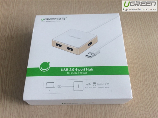 Bộ chia USB 2.0 ra 4 cổng dài 20cm chính hãng Ugreen 20796