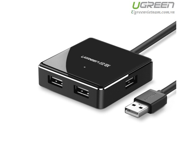 Bộ chia USB 2.0 ra 4 cổng dài 20cm chính hãng Ugreen 20799 (Black)