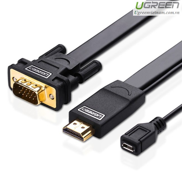 Cáp chuyển đổi HDMI sang VGA dài 2m Ugreen 40231 Chính hãng