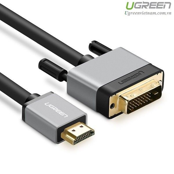 Cáp chuyển đổi HDMI to DVI (24+1) dài 2M Ugreen 20887 chính hãng